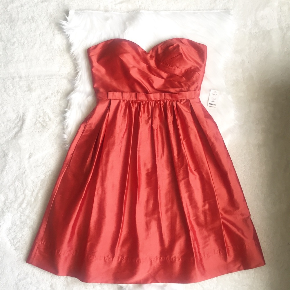 NEW Eliza J. 100% Silk Coral Cocktail Dress